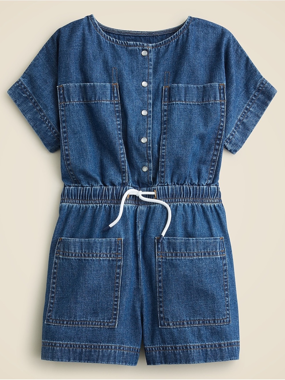 J. Crew Crewcuts Girls’ Denim Romper, Size 4